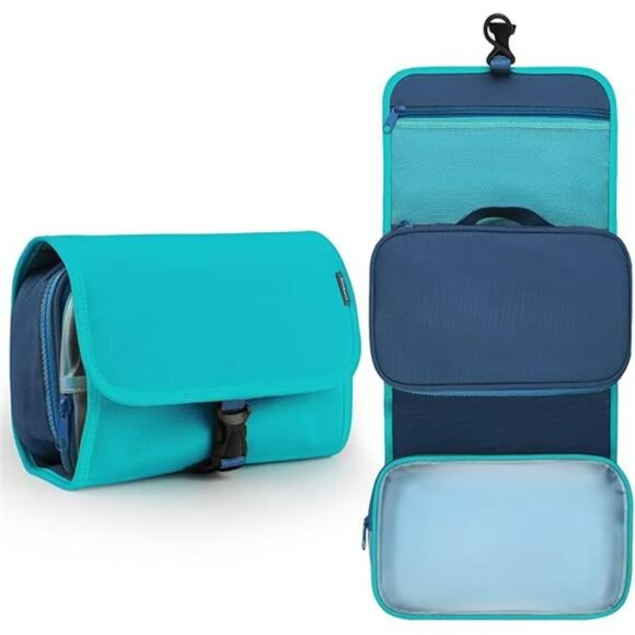 Large hanging travel toiletry bag foldable waterproof organizer makeup storage c - Picture 8 of 8